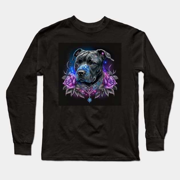 Dazzling Staffy Long Sleeve T-Shirt by Enchanted Reverie